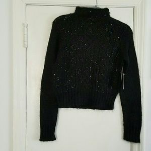 Ralph Lauren NWT Black Sequin Sweater Size Small